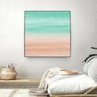 Touching Soft Emerald Beige Watercolor Abstract #1 #painting by Anita & Bella Jantz on GIANT ART - green digital painting