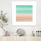 Touching Soft Emerald Beige Watercolor Abstract #1 #painting by Anita & Bella Jantz on GIANT ART - green digital painting