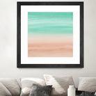 Touching Soft Emerald Beige Watercolor Abstract #1 #painting by Anita & Bella Jantz on GIANT ART - green digital painting