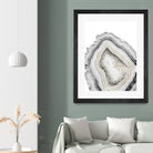 White Agate Gold Foil Glam #1 #gem #decor #art by Anita & Bella Jantz on GIANT ART - gray photo illustration