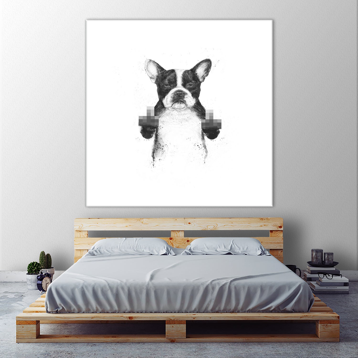 Censored dog by Solti Balázs on GIANT ART - white digital drawing