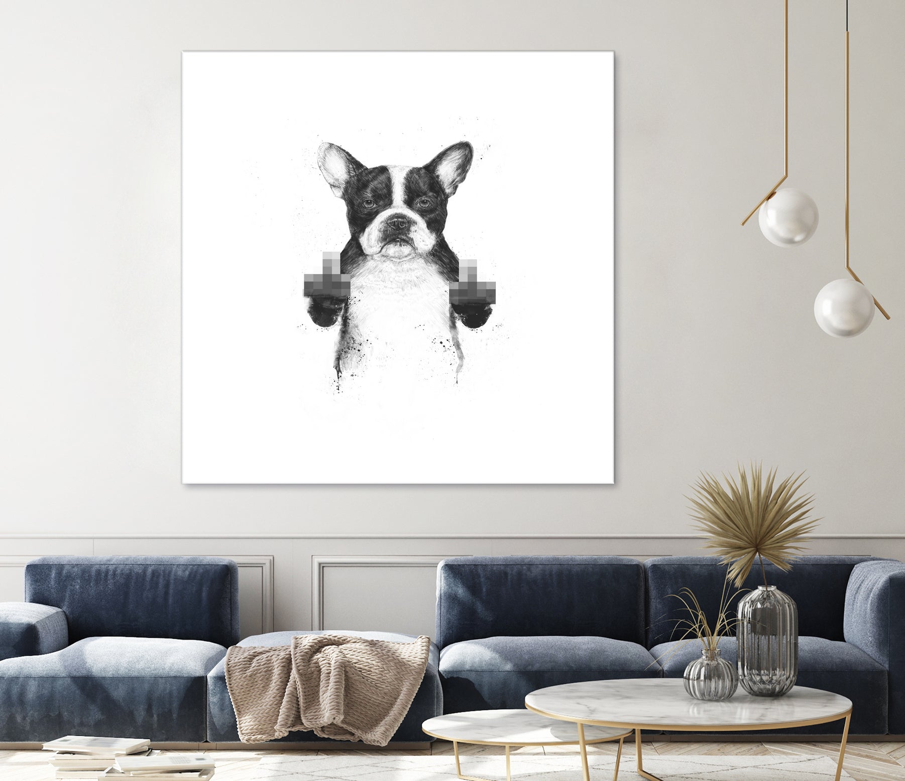 Censored dog by Solti Balázs on GIANT ART - white digital drawing