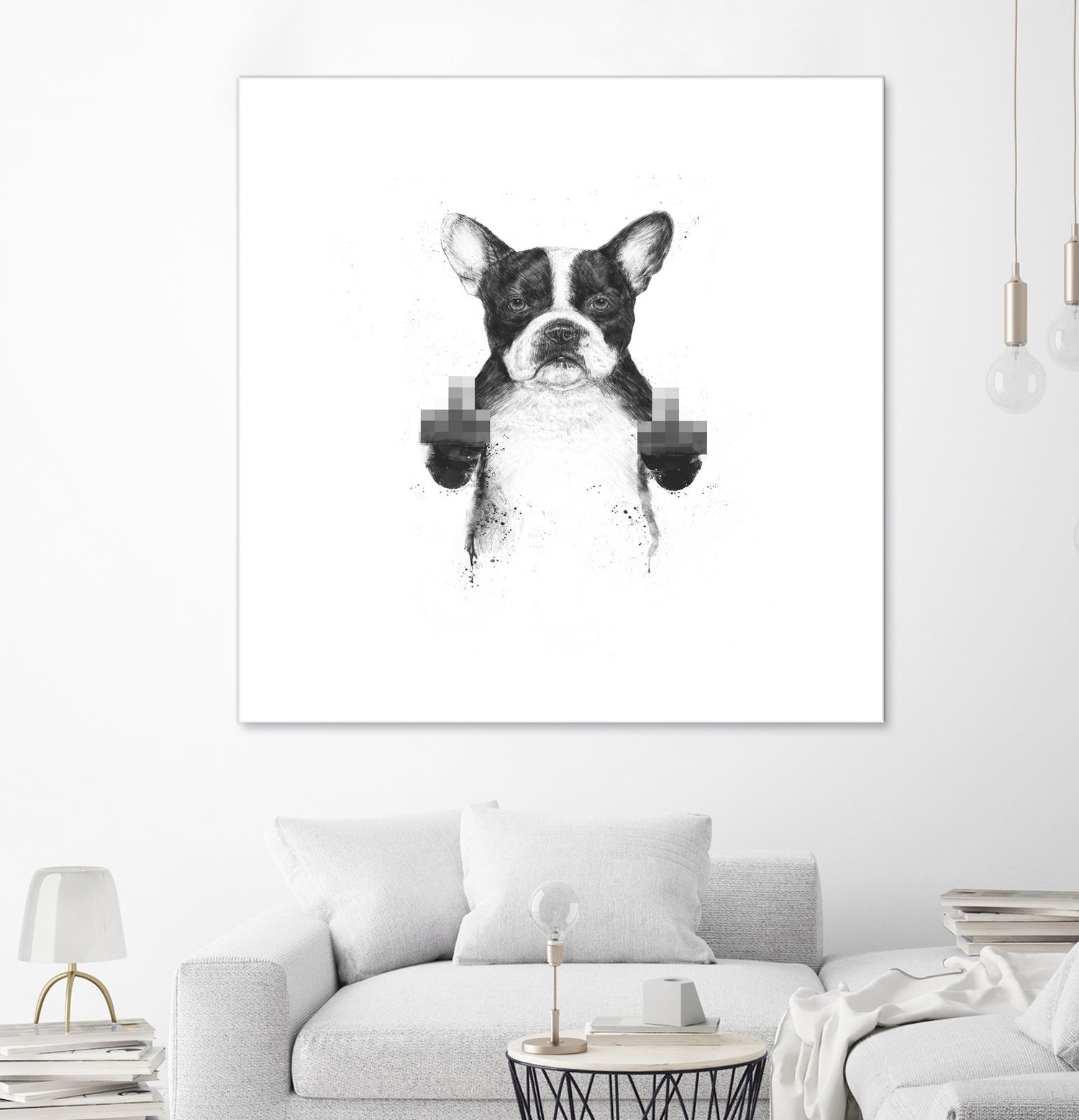 Censored dog by Solti Balázs on GIANT ART - white digital drawing