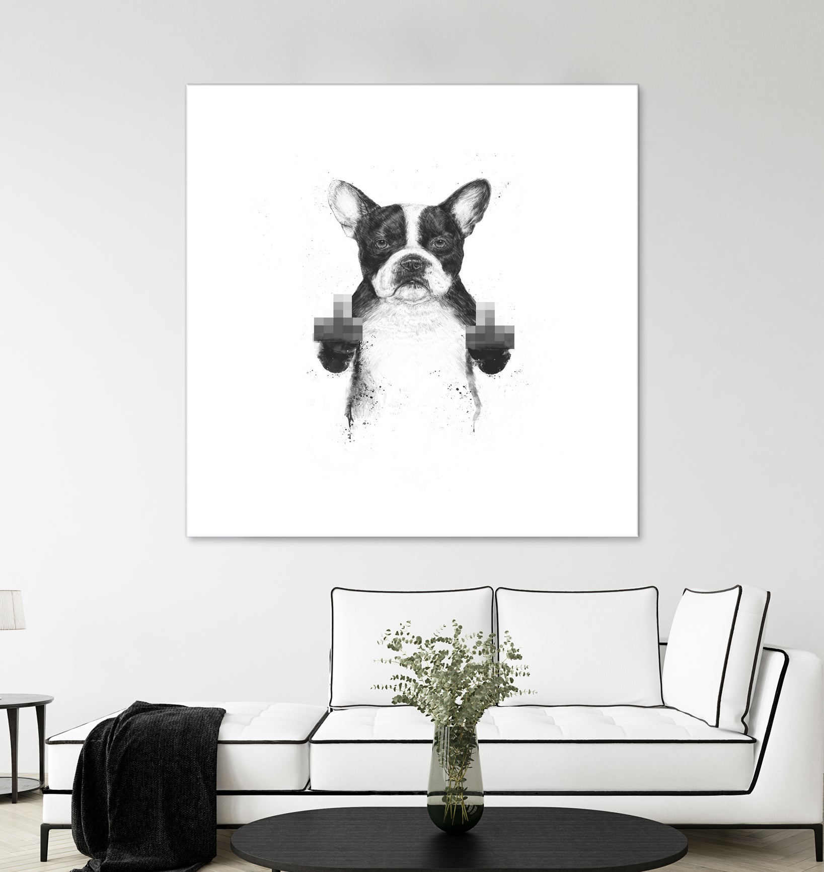 Censored dog by Solti Balázs on GIANT ART - white digital drawing