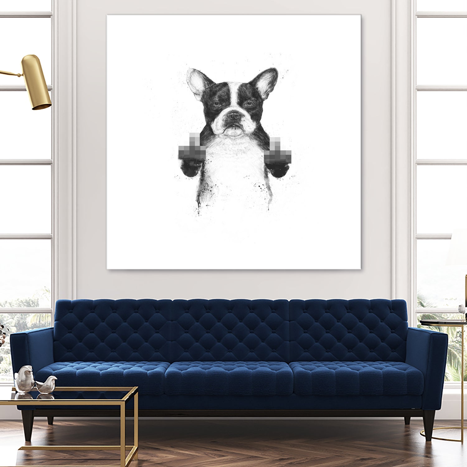 Censored dog by Solti Balázs on GIANT ART - white digital drawing