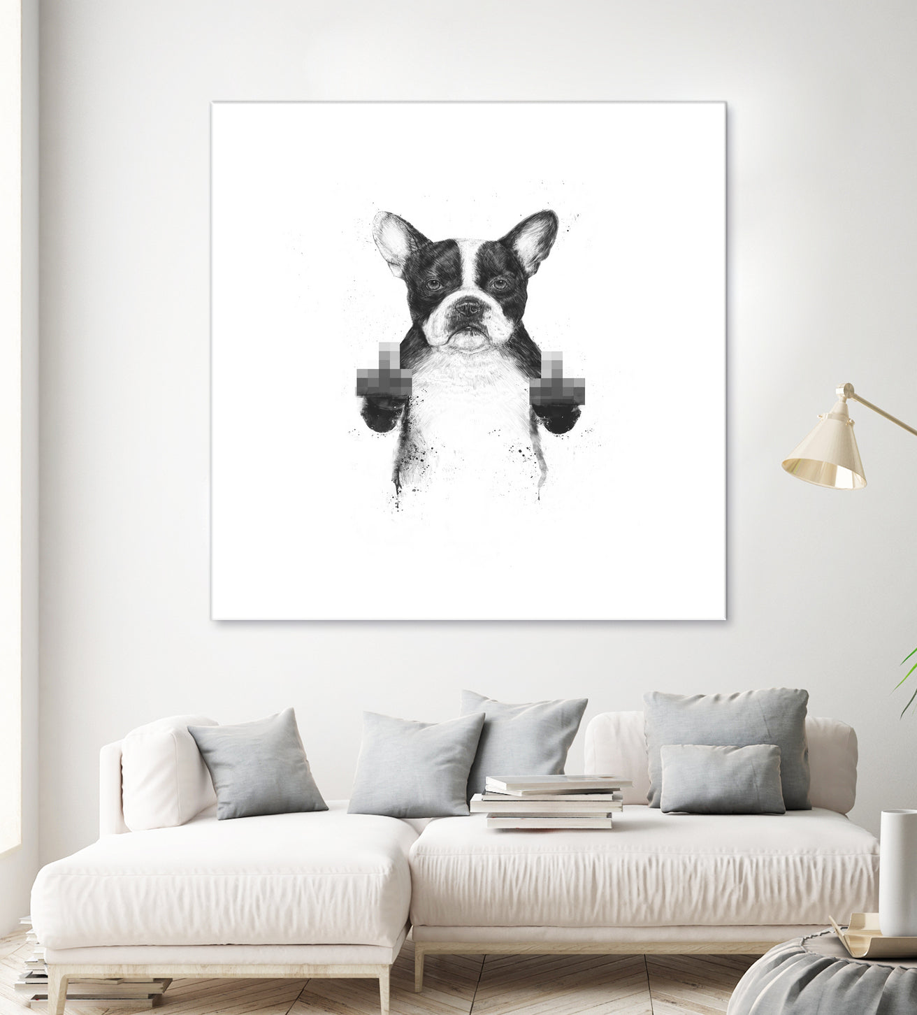 Censored dog by Solti Balázs on GIANT ART - white digital drawing