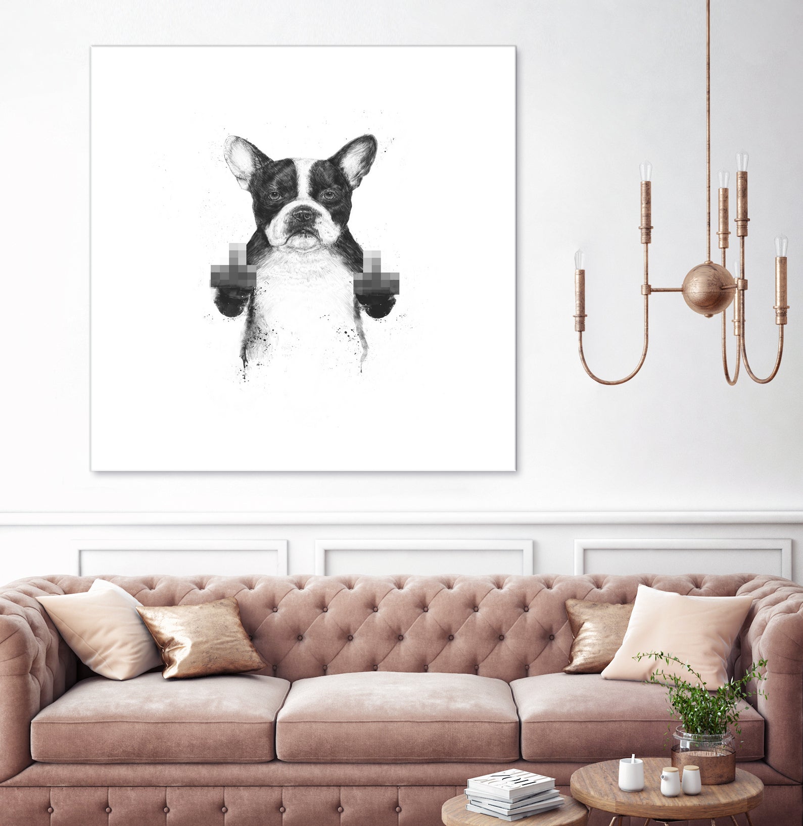 Censored dog by Solti Balázs on GIANT ART - white digital drawing