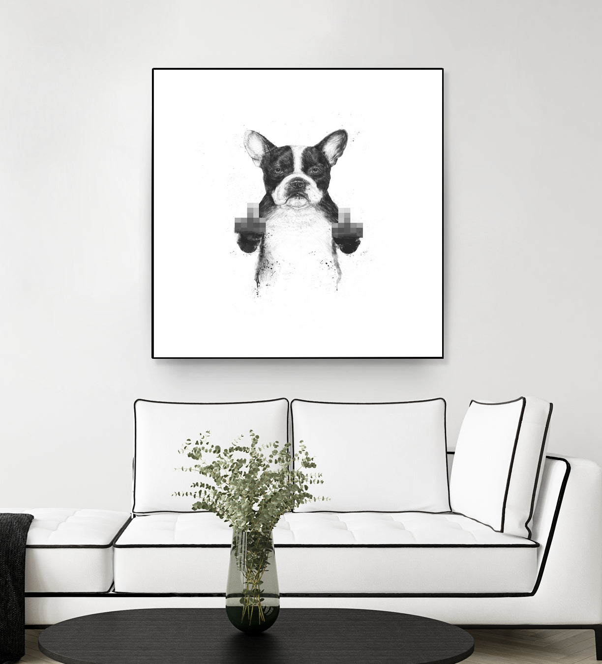 Censored dog by Solti Balázs on GIANT ART - white digital drawing