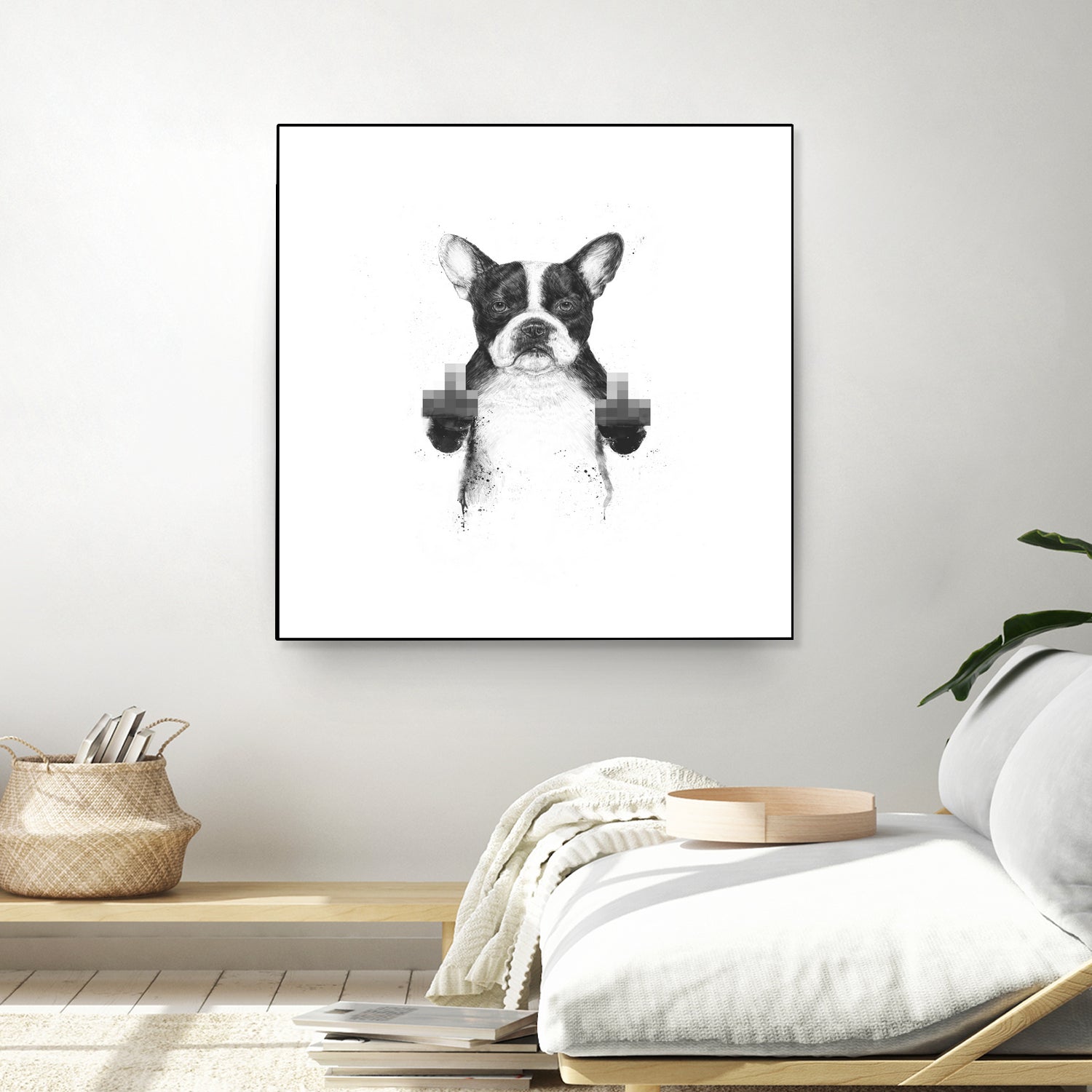 Censored dog by Solti Balázs on GIANT ART - white digital drawing