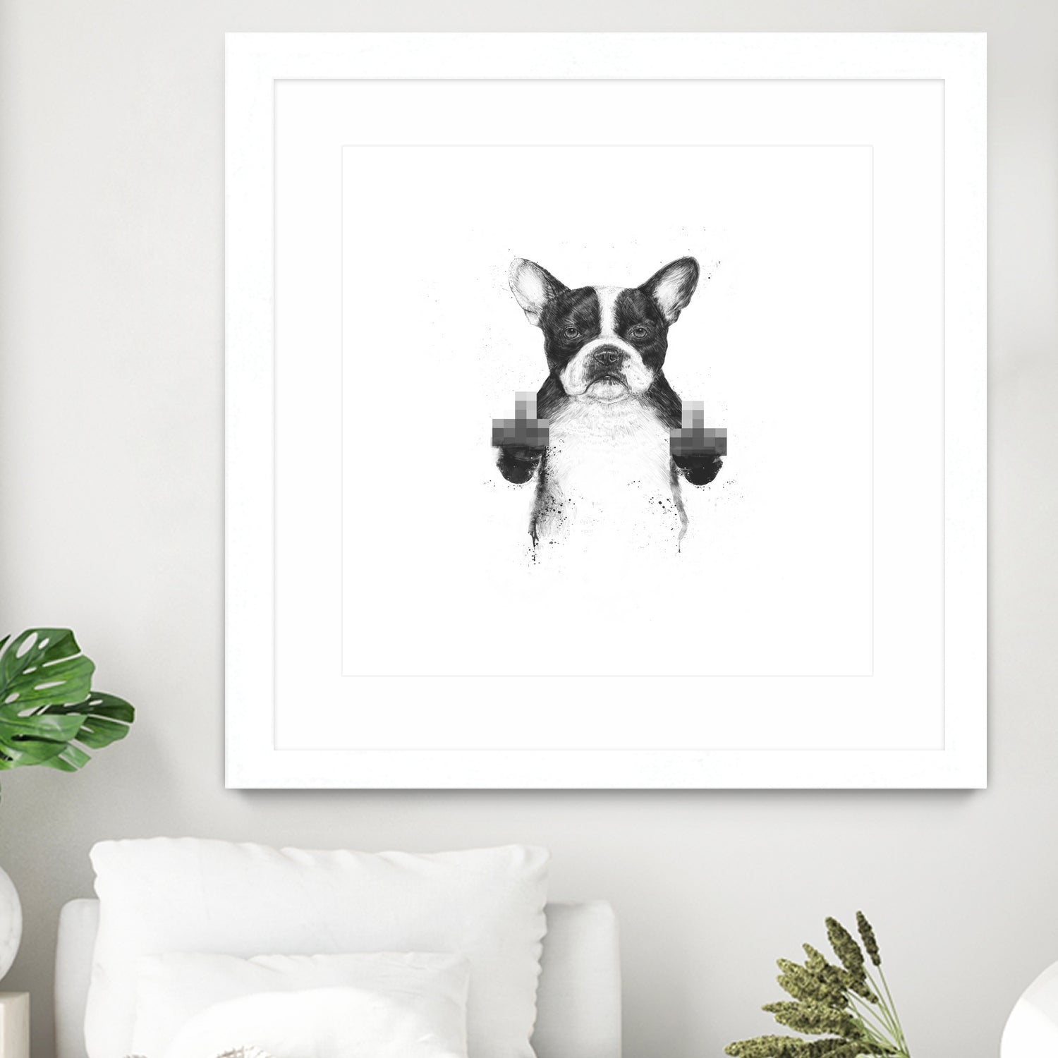 Censored dog by Solti Balázs on GIANT ART - white digital drawing