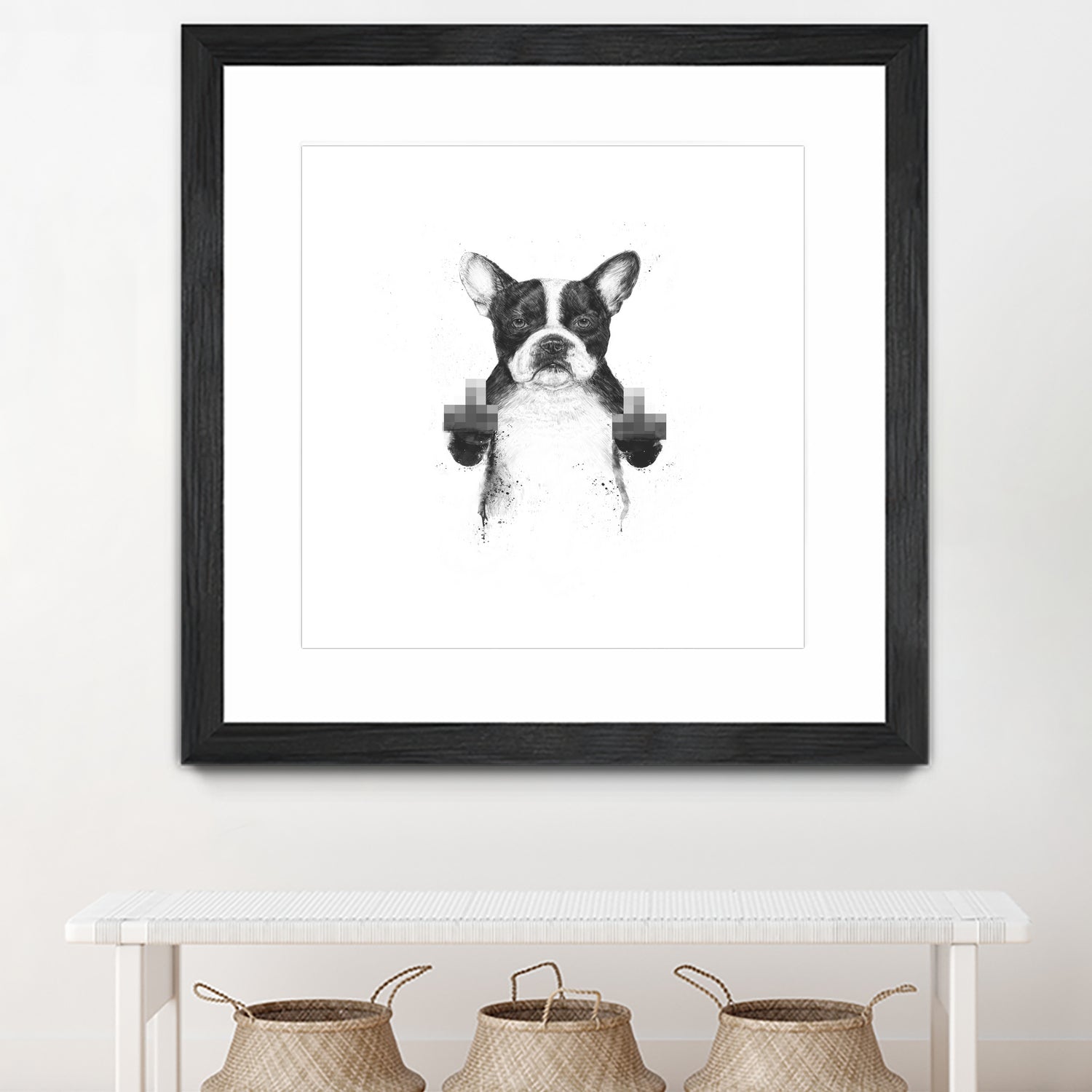 Censored dog by Solti Balázs on GIANT ART - white digital drawing