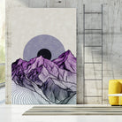 Surreal sunrise behind purple mountains by Menelaos Trompoukis on GIANT ART - fuchsia digital painting