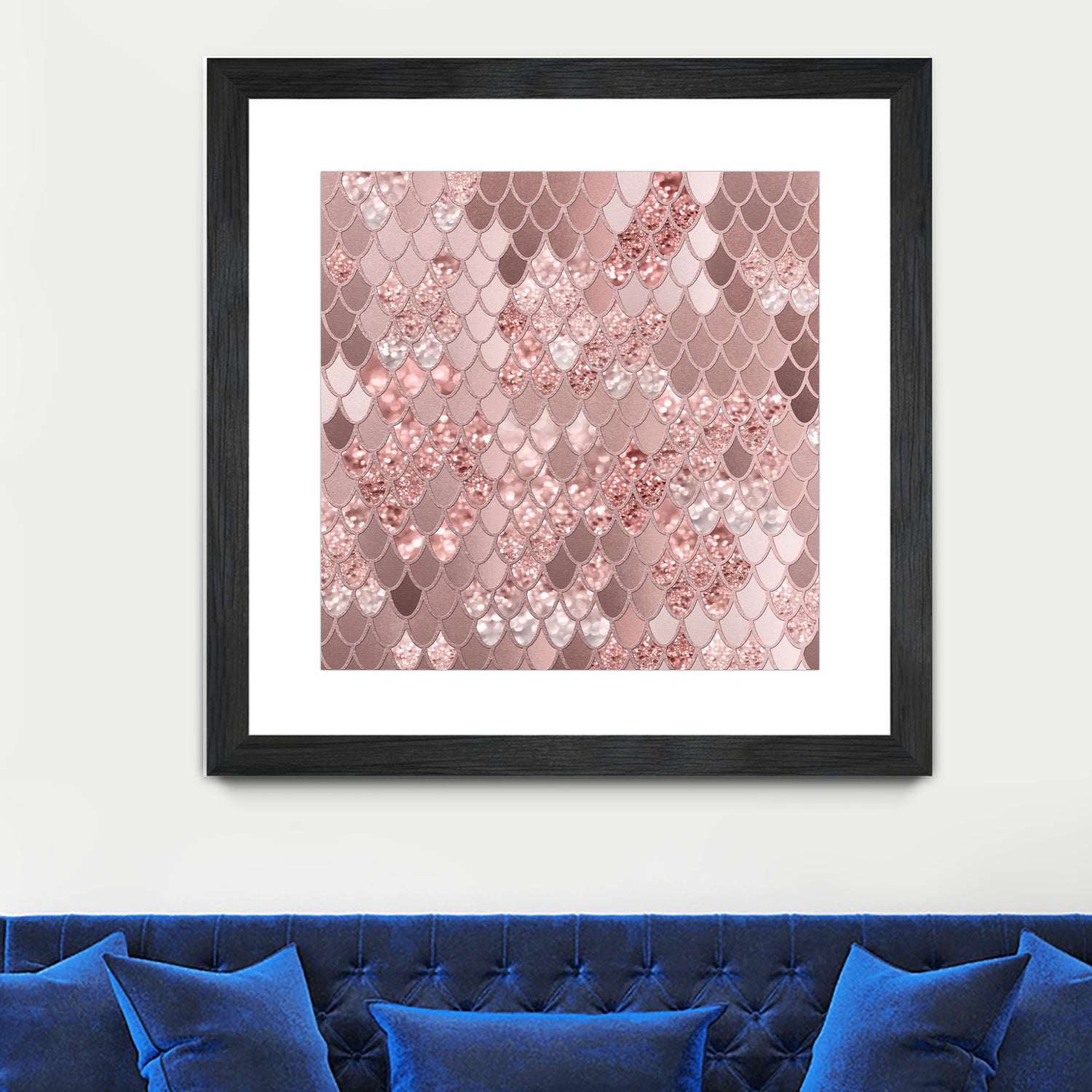 Mermaid Glitter Scales #8 (Faux Glitter) #shiny #decor #art by Anita & Bella Jantz on GIANT ART - pink digital painting