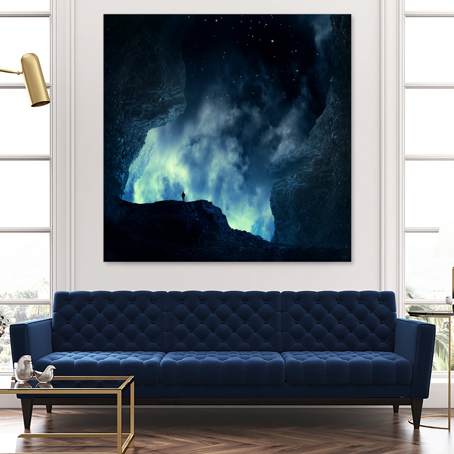 spaces XVIII - at night by Dirk Wüstenhagen on GIANT ART - blue digital painting