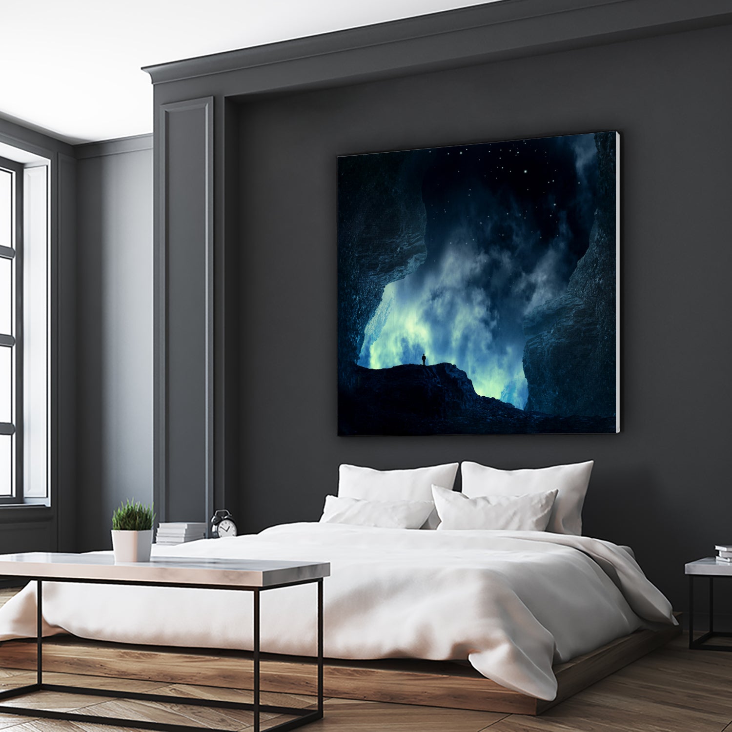 spaces XVIII - at night by Dirk Wüstenhagen on GIANT ART - blue digital painting