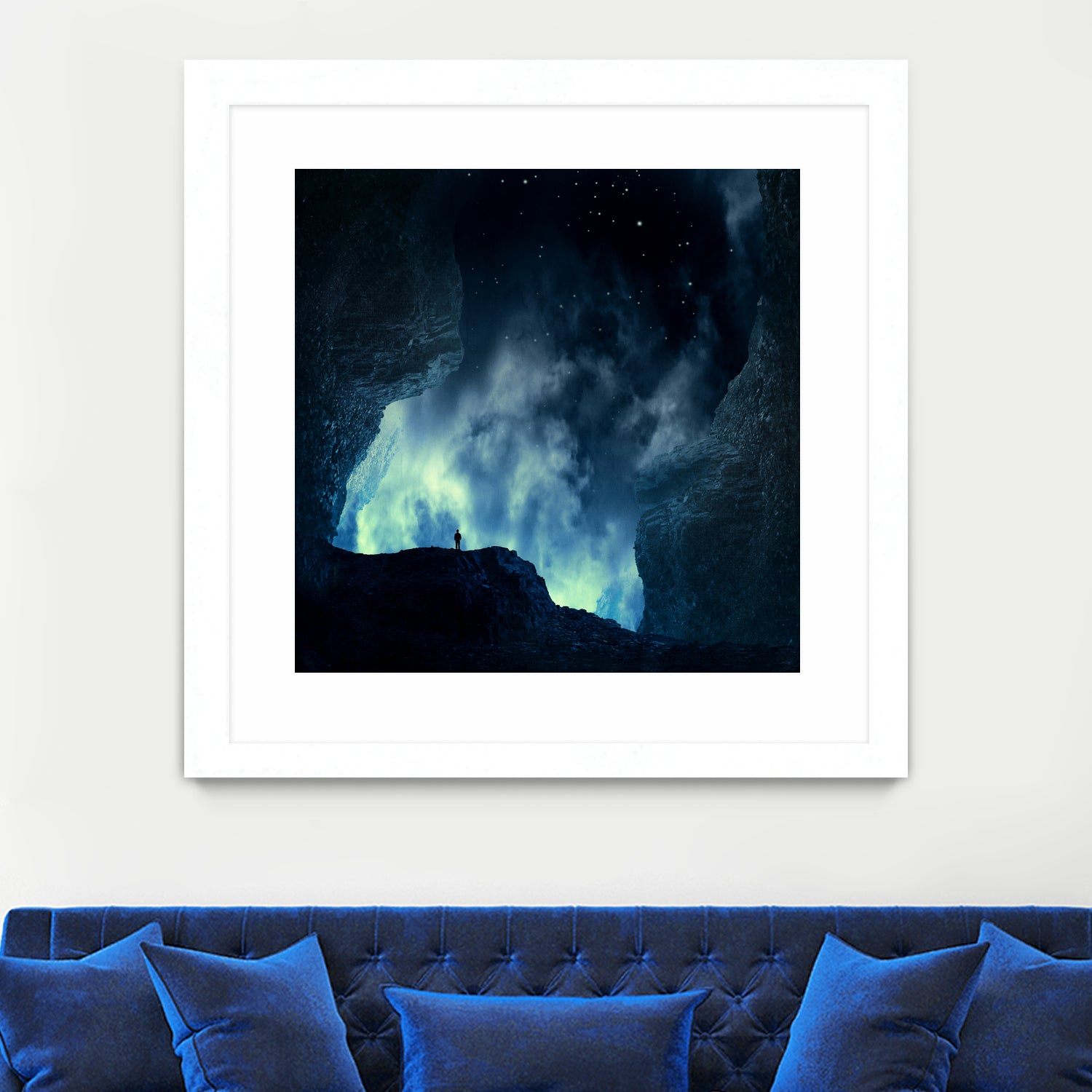 spaces XVIII - at night by Dirk Wüstenhagen on GIANT ART - blue digital painting