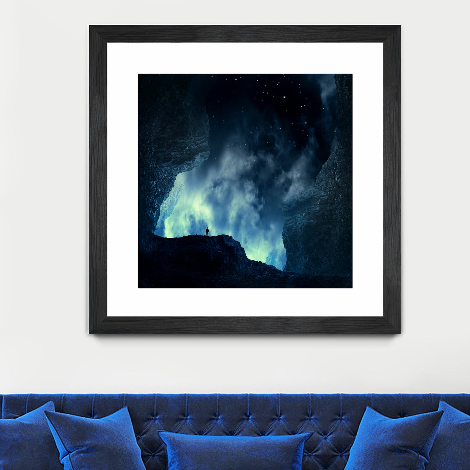 spaces XVIII - at night by Dirk Wüstenhagen on GIANT ART - blue digital painting