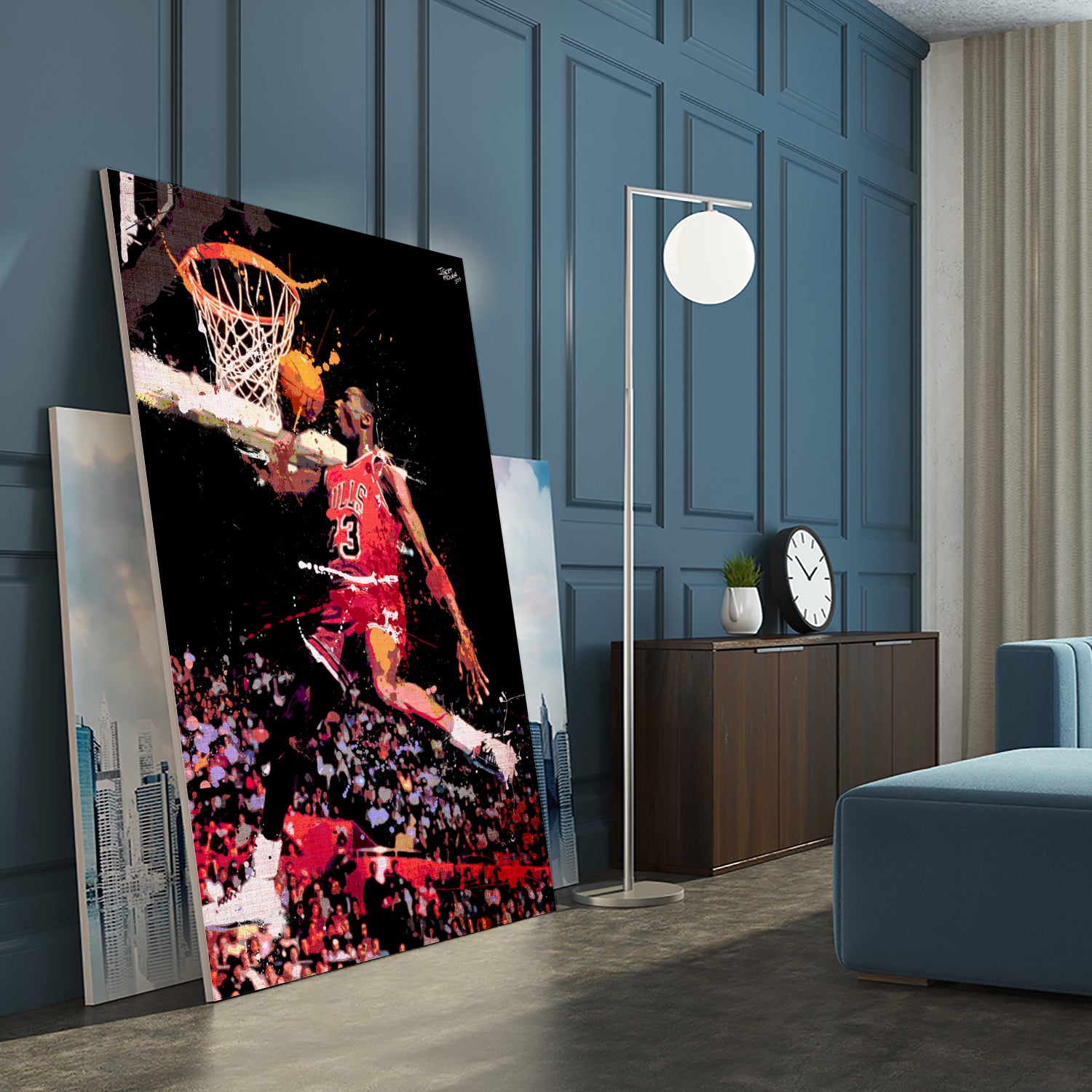 Michael Jordan by Igor Moura on GIANT ART - red digital painting