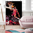 Michael Jordan by Igor Moura on GIANT ART - red digital painting