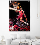 Michael Jordan by Igor Moura on GIANT ART - red digital painting