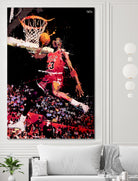 Michael Jordan by Igor Moura on GIANT ART - red digital painting