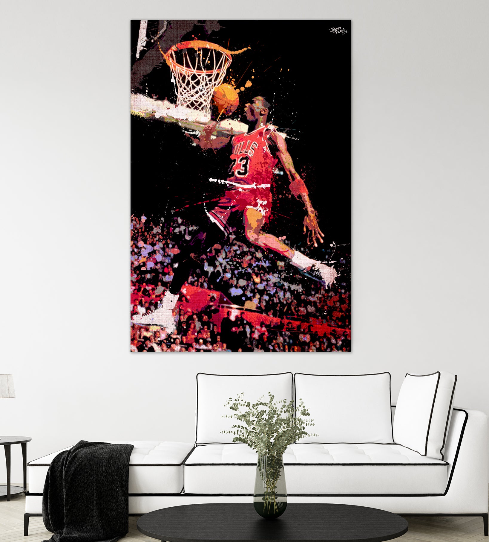 Michael Jordan by Igor Moura on GIANT ART - red digital painting