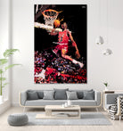 Michael Jordan by Igor Moura on GIANT ART - red digital painting