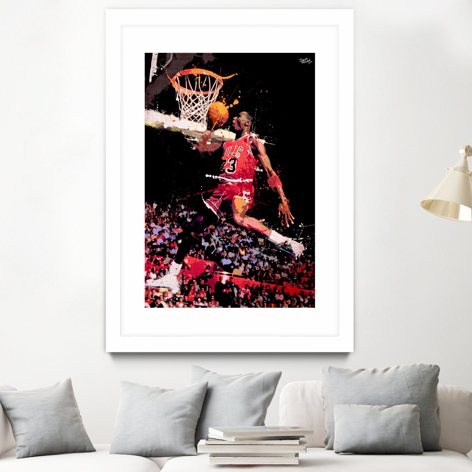 Michael Jordan by Igor Moura on GIANT ART - red digital painting