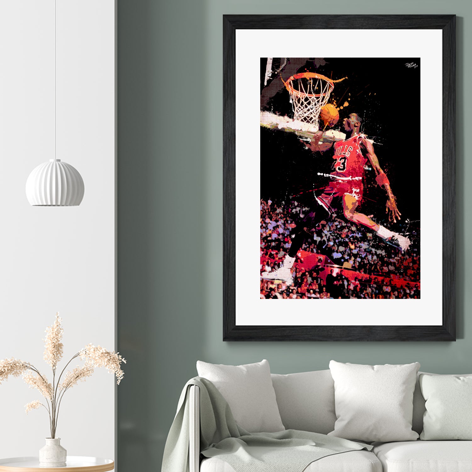 Michael Jordan by Igor Moura on GIANT ART - red digital painting