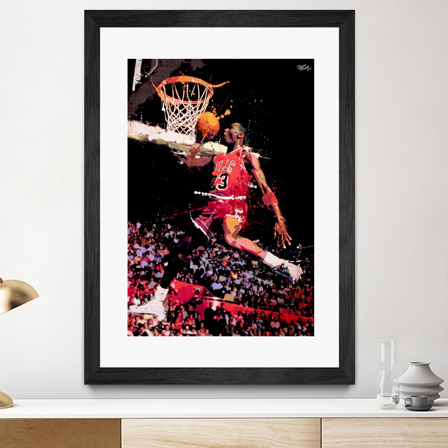 Michael Jordan by Igor Moura on GIANT ART - red digital painting