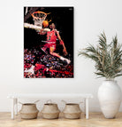 Michael Jordan by Igor Moura on GIANT ART - red digital painting