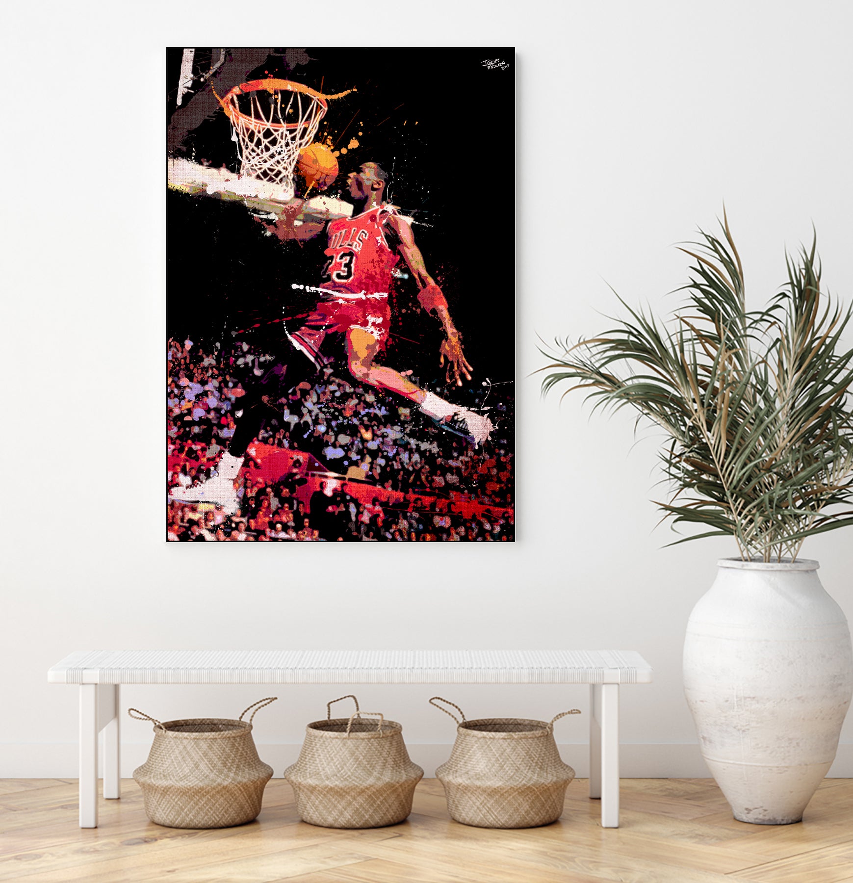 Michael Jordan by Igor Moura on GIANT ART - red digital painting