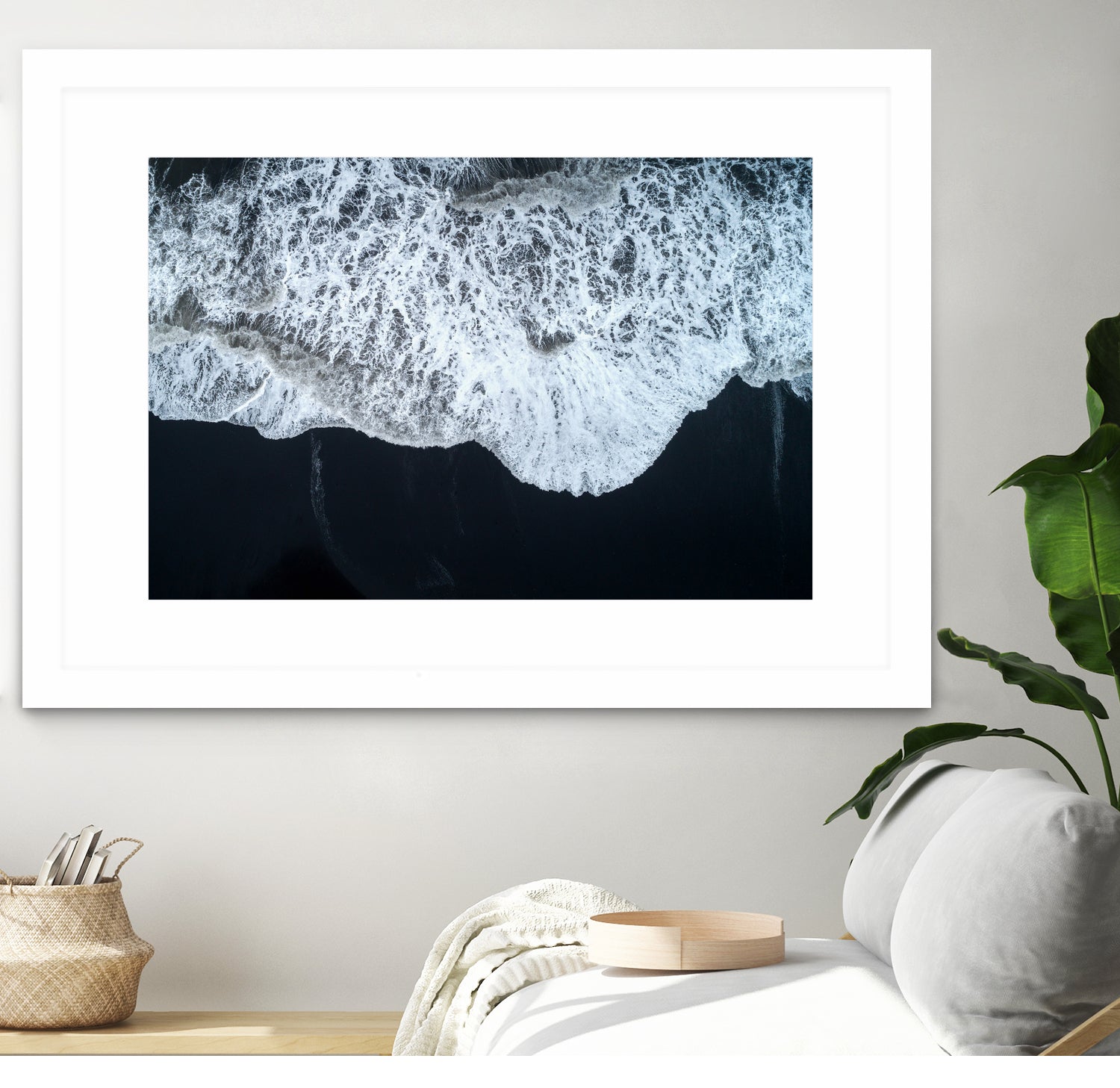 White Waters and Black Sand Coastal Landscape Photograph by Melissa Fague on GIANT ART - black photo illustration