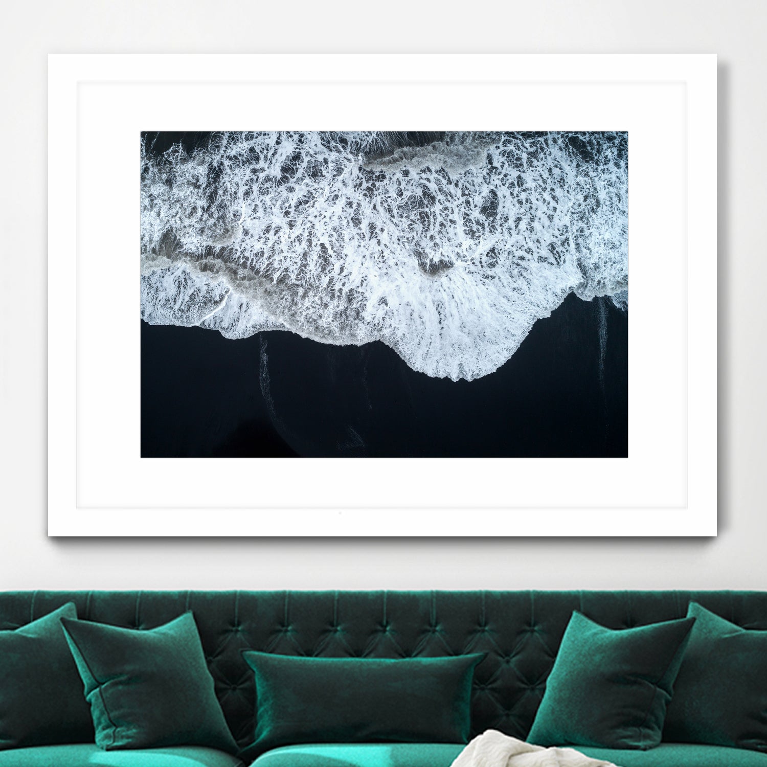 White Waters and Black Sand Coastal Landscape Photograph by Melissa Fague on GIANT ART - black photo illustration