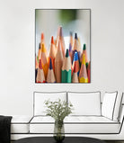 Close-up view of bunch of the colored pencil by Studio OMG on GIANT ART - yellow photo illustration