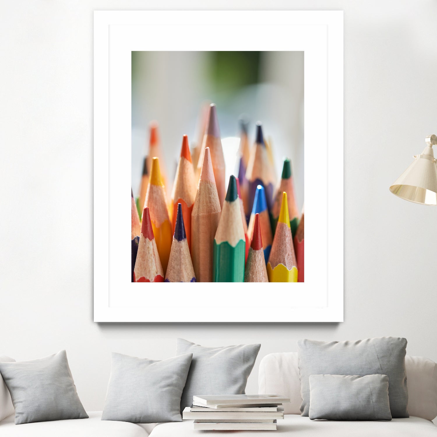 Close-up view of bunch of the colored pencil by Studio OMG on GIANT ART - yellow photo illustration