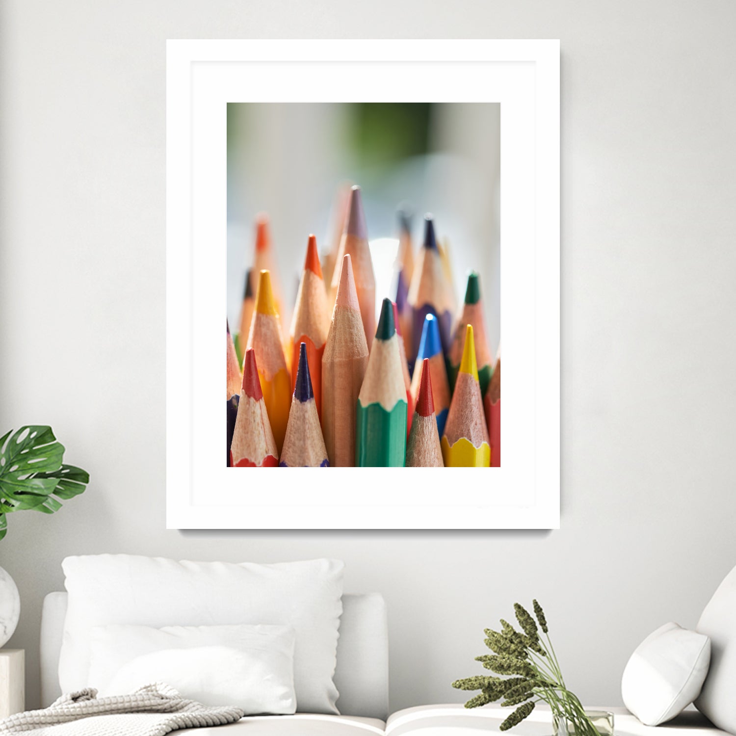 Close-up view of bunch of the colored pencil by Studio OMG on GIANT ART - yellow photo illustration