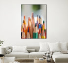 Close-up view of bunch of the colored pencil by Studio OMG on GIANT ART - yellow photo illustration