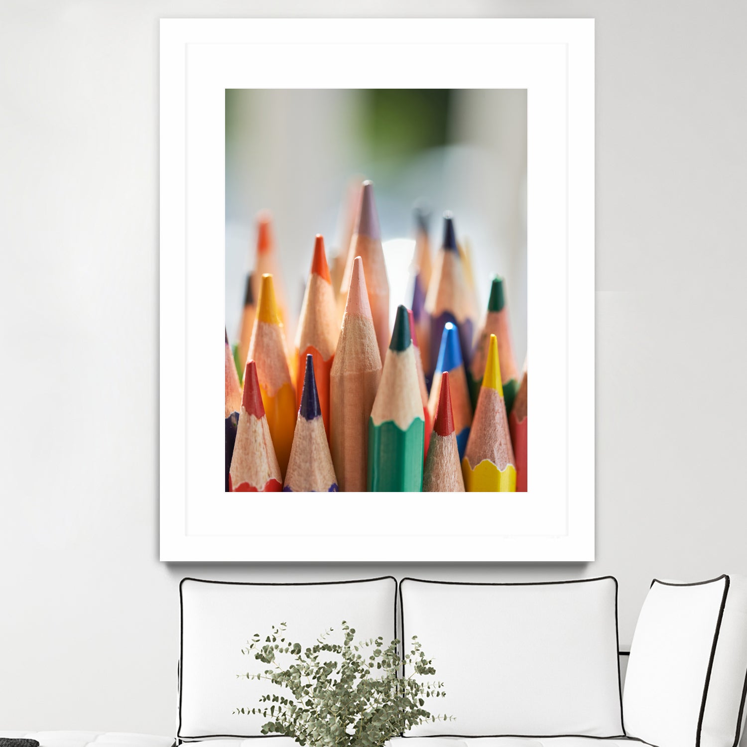 Close-up view of bunch of the colored pencil by Studio OMG on GIANT ART - yellow photo illustration