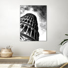 Tower of Pisa - Illustrated by Christine Mercer on GIANT ART - black digital painting