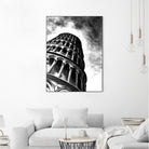 Tower of Pisa - Illustrated by Christine Mercer on GIANT ART - black digital painting