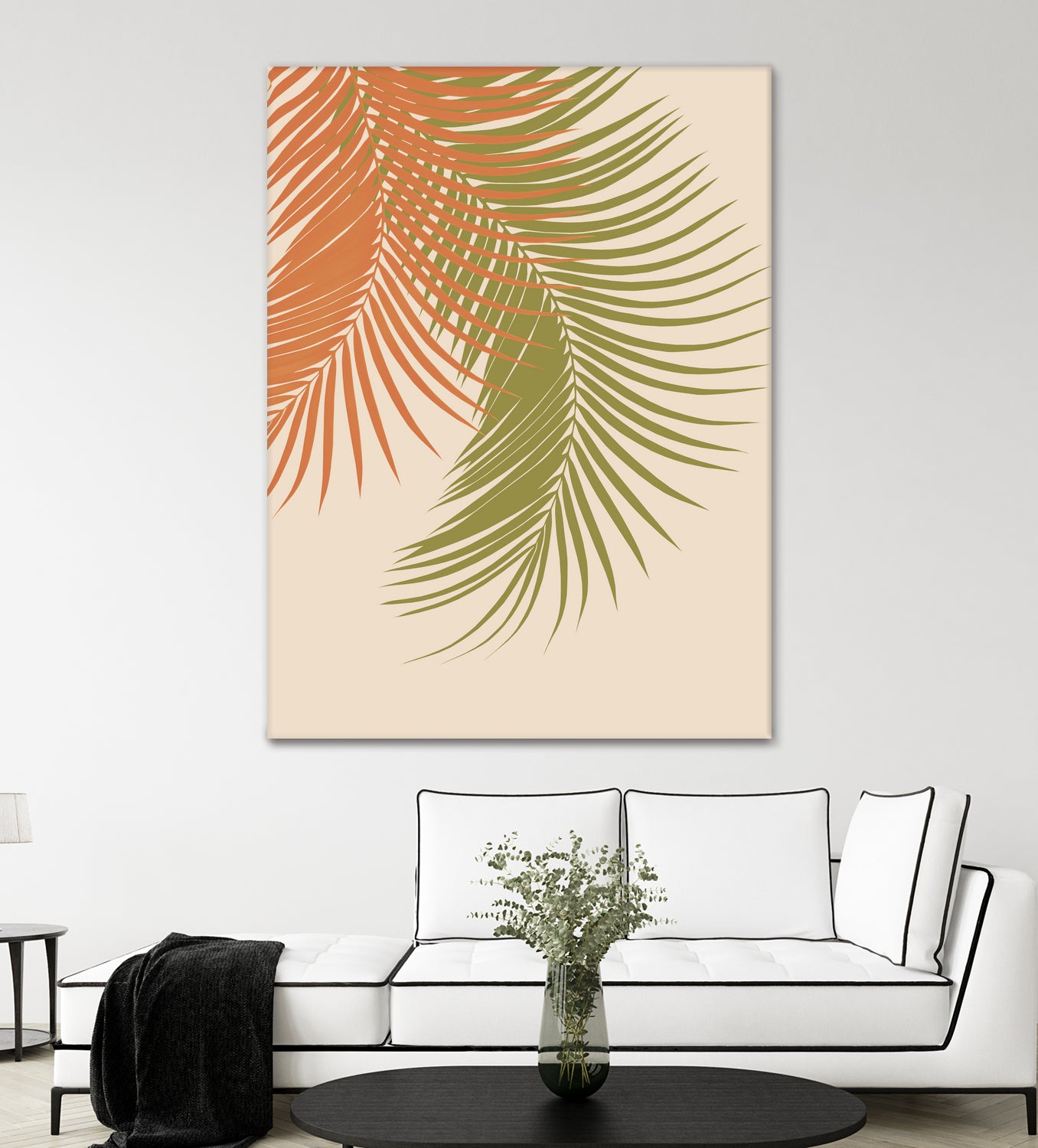 Palm Leaves Orange Green Vibes #1 #tropical #decor #art by Anita & Bella Jantz on GIANT ART - orange photo illustration