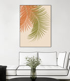 Palm Leaves Orange Green Vibes #1 #tropical #decor #art by Anita & Bella Jantz on GIANT ART - orange photo illustration