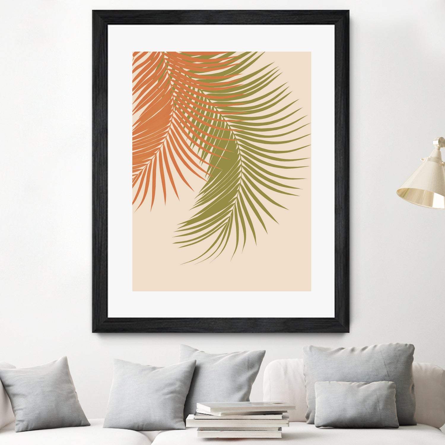 Palm Leaves Orange Green Vibes #1 #tropical #decor #art by Anita & Bella Jantz on GIANT ART - orange photo illustration