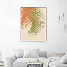 Palm Leaves Orange Green Vibes #1 #tropical #decor #art by Anita & Bella Jantz on GIANT ART - orange photo illustration