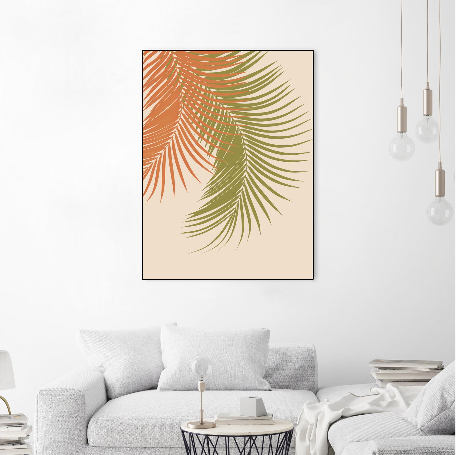 Palm Leaves Orange Green Vibes #1 #tropical #decor #art by Anita & Bella Jantz on GIANT ART - orange photo illustration