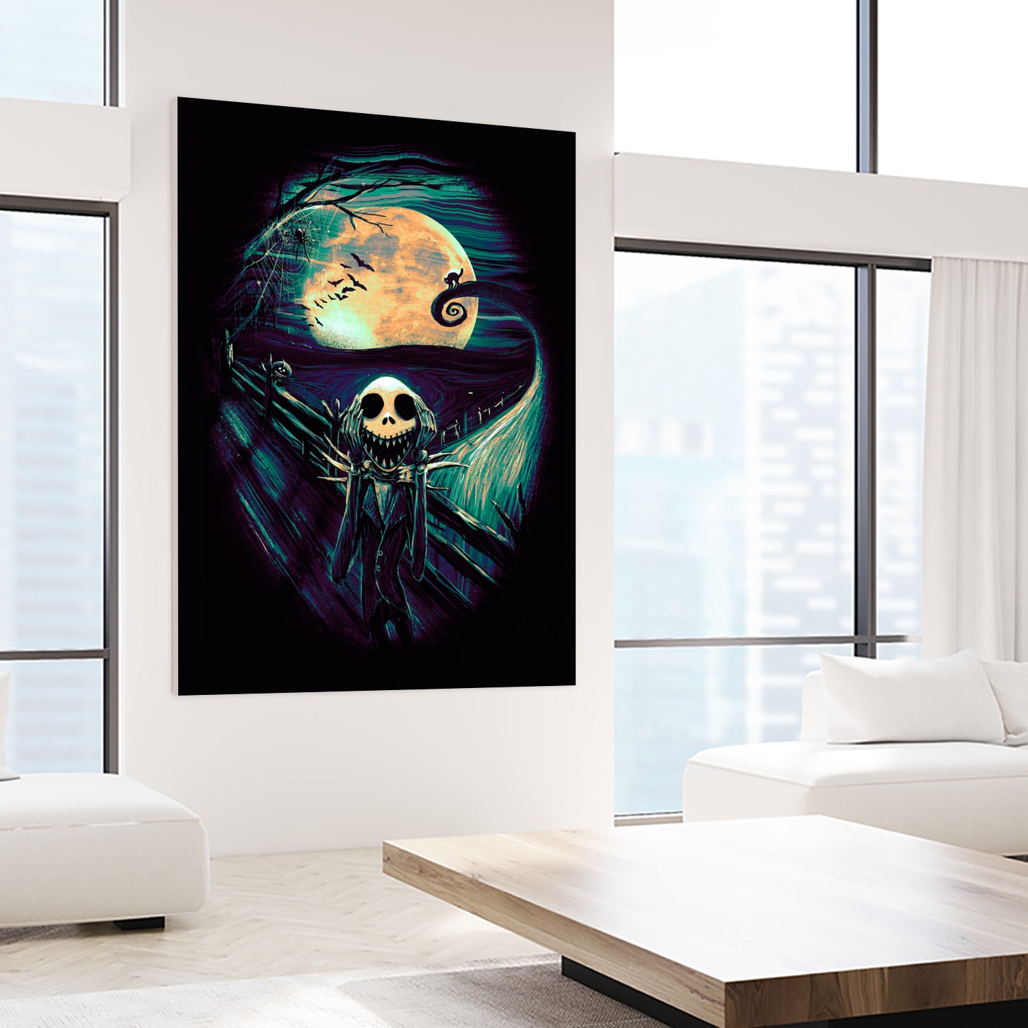 The Scream Before Christmas by Francis Mi Oza on GIANT ART - black digital painting