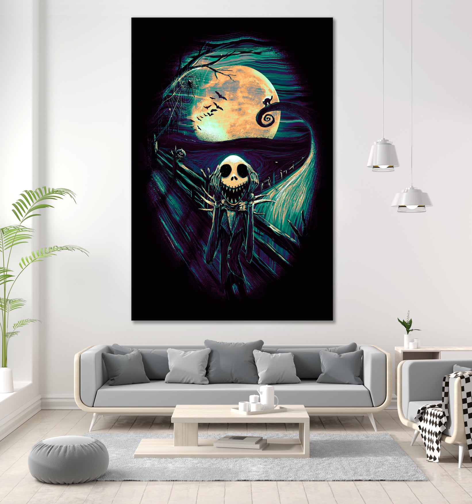 The Scream Before Christmas by Francis Mi Oza on GIANT ART - black digital painting