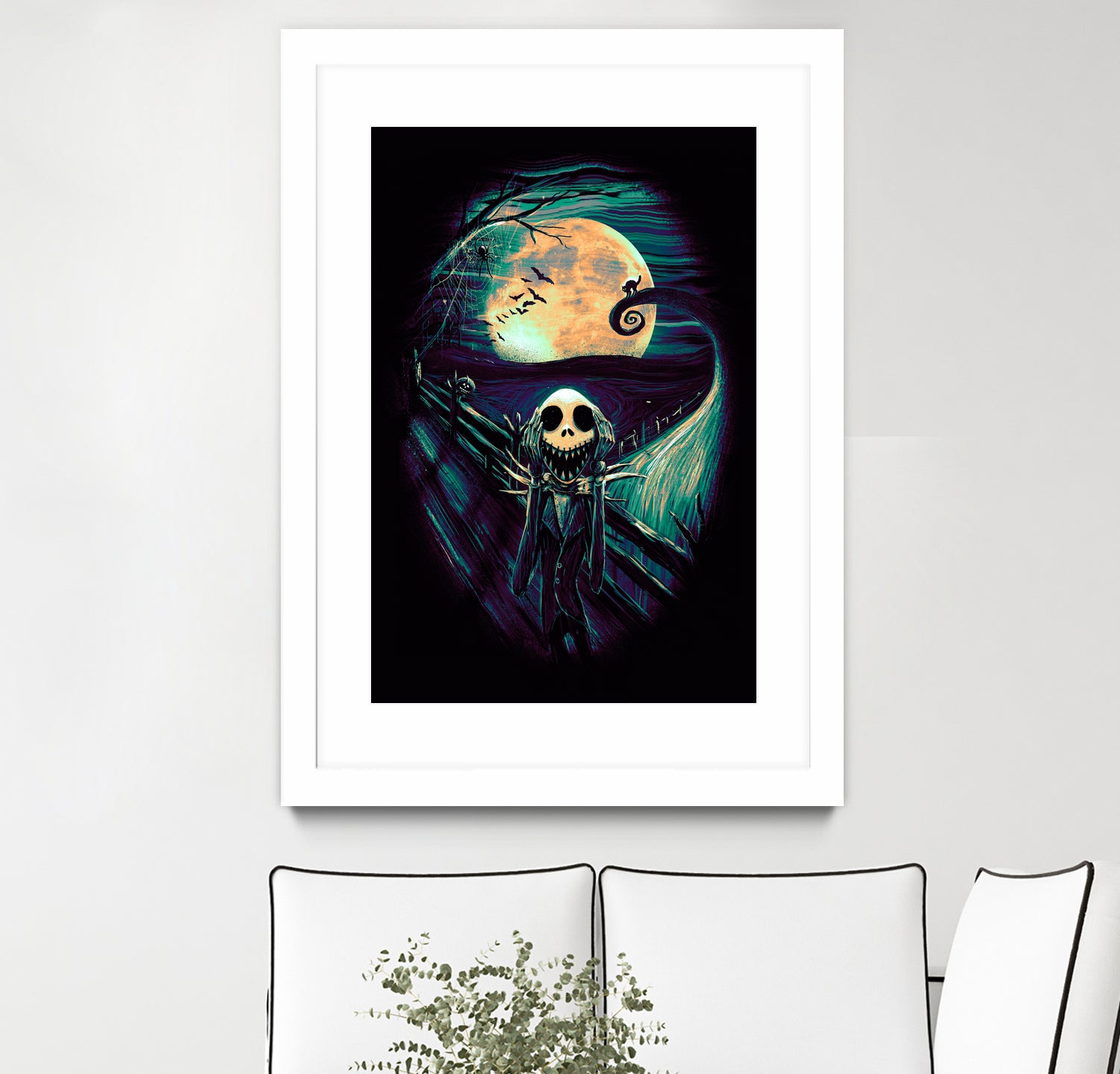 The Scream Before Christmas by Francis Mi Oza on GIANT ART - black digital painting