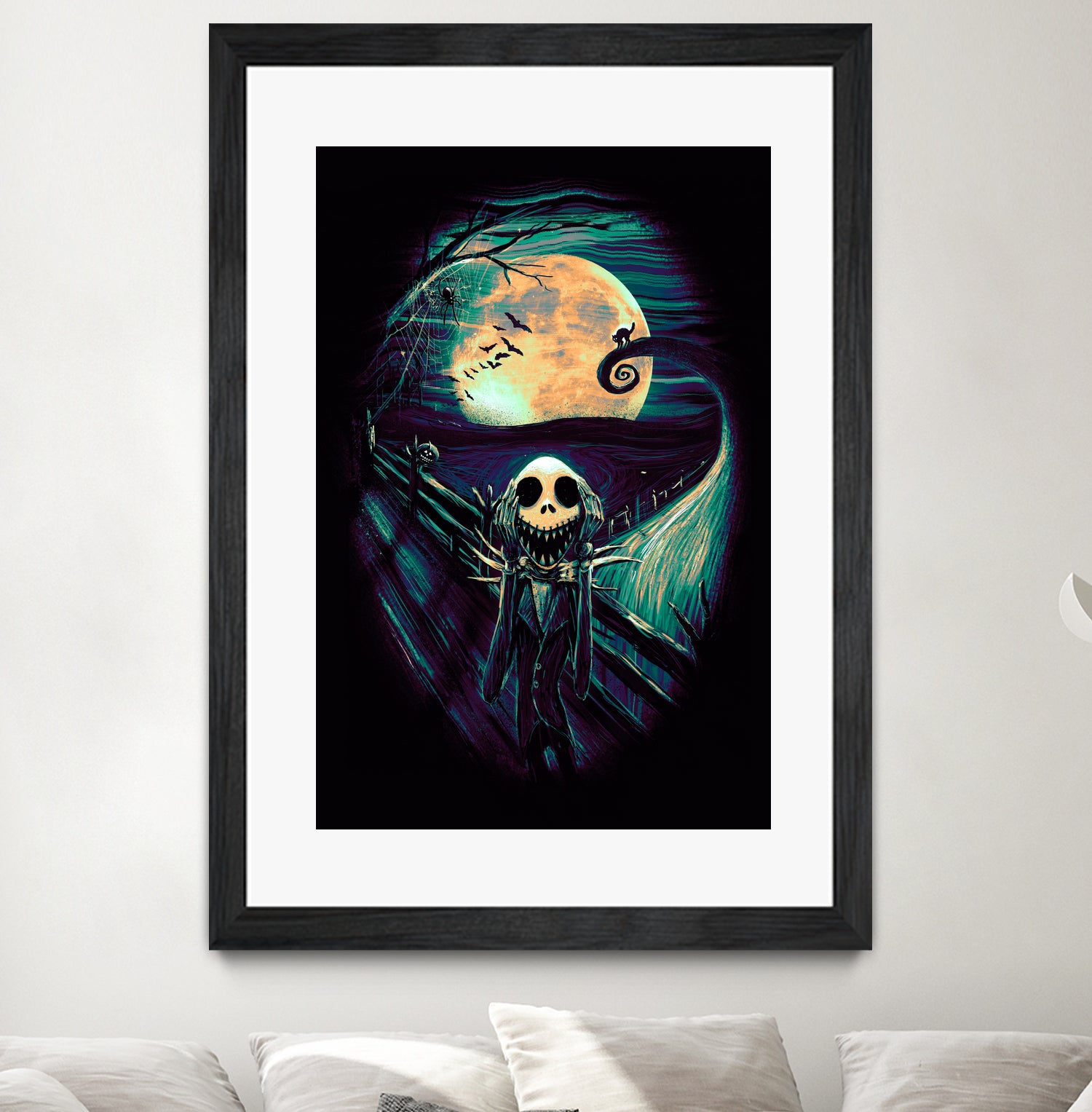 The Scream Before Christmas by Francis Mi Oza on GIANT ART - black digital painting